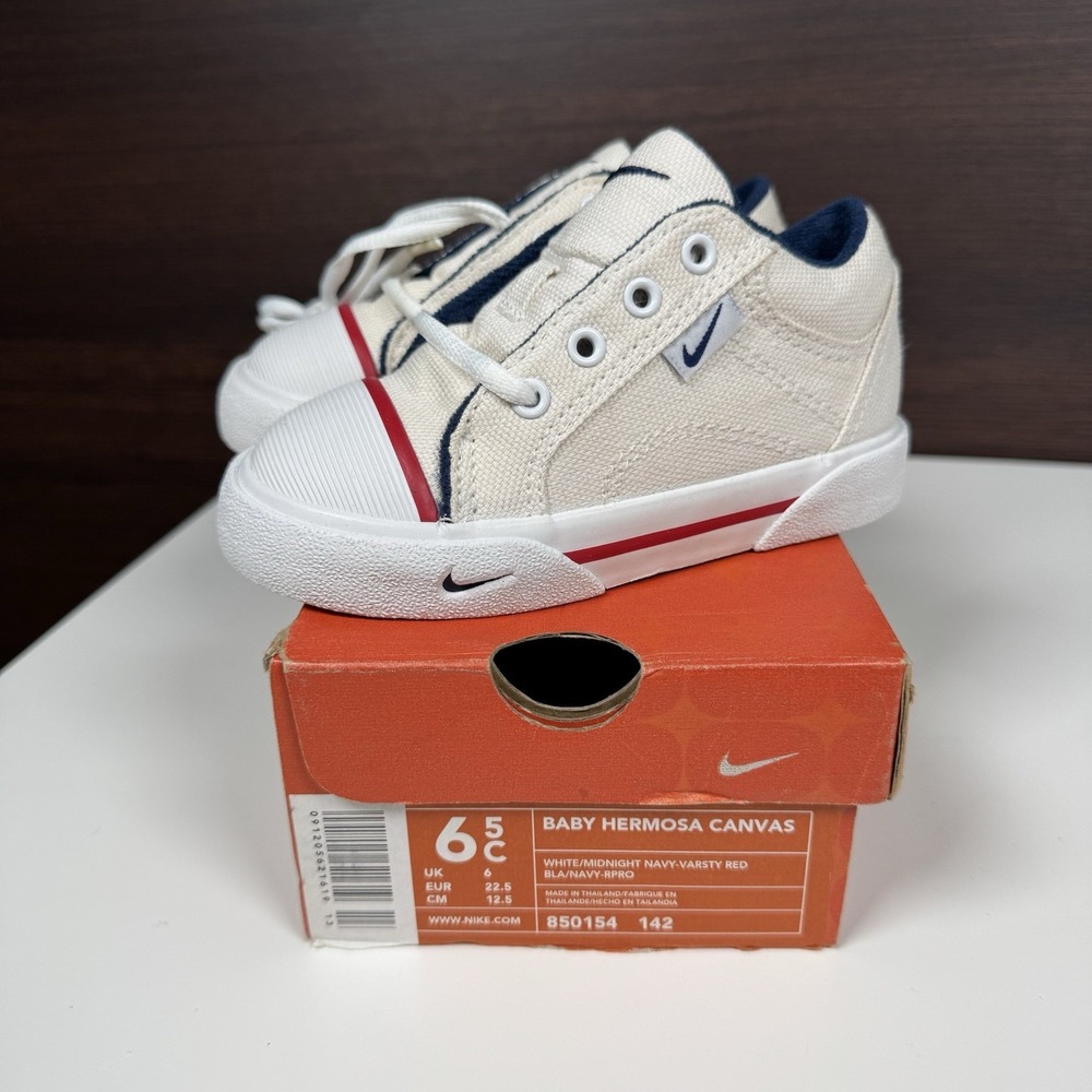 NEW Vintage 2000 Nike Baby Hermosa Canvas Shoes 6.5C Toddler 850154 142